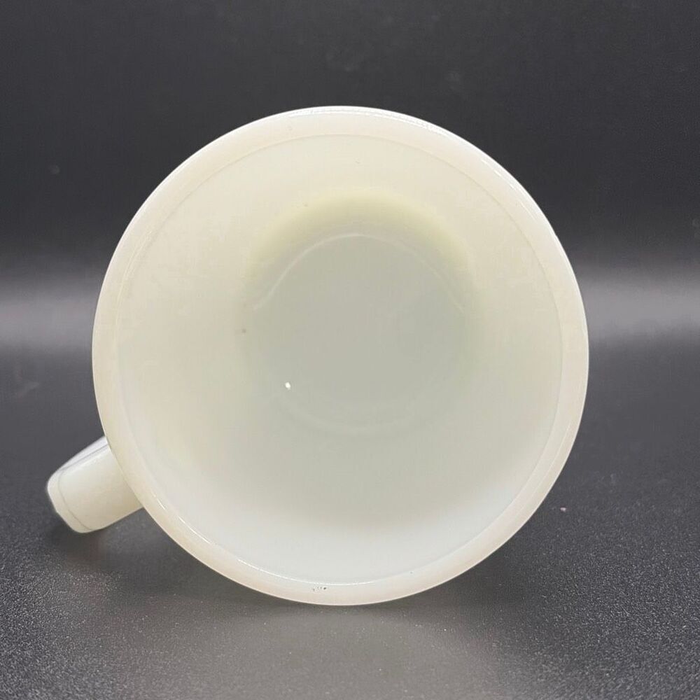 Vintage Fire King White Milk Glass Set of 2 Coffee Mugs 8oz USA 1950's - Picture 5 of 11